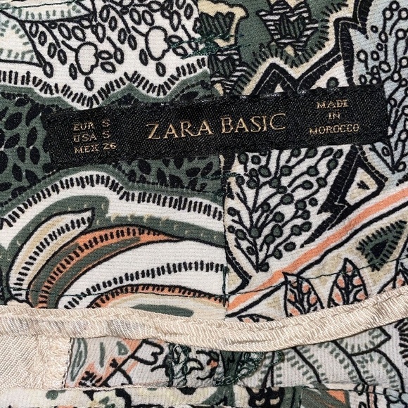 Zara Basic Loose Fit Wide Lag Paisley Pants - Picture 3 of 8